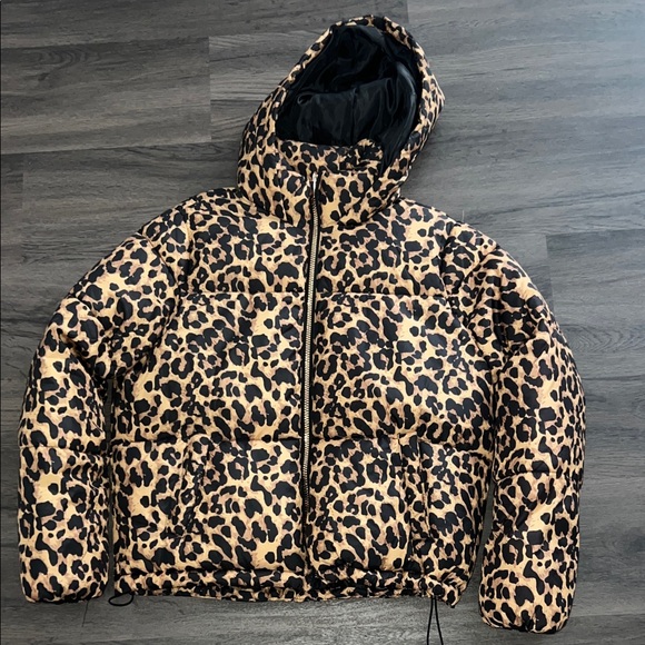 Ci Sono Leopard Print Puffer Jacket - Picture 3 of 8